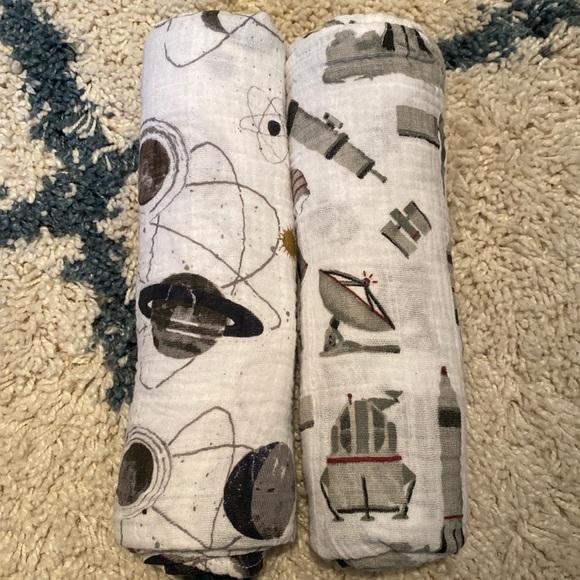 Little Unicorn | Set of 2 Muslin Space Swaddles - Picture 1 of 3